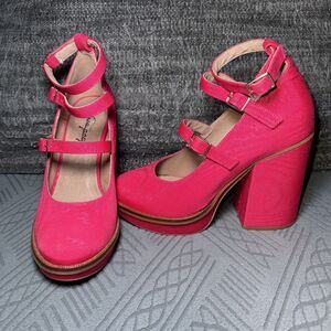 Free People Perfect Pair Platform-36-$148 MSRP Hot Pink
